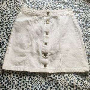 Forever 21 White Button Up Skirt
